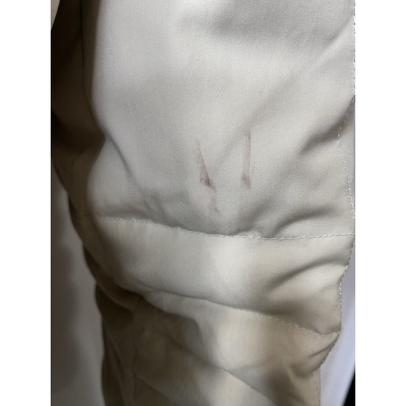 Calvin Klein Jacket Woman Medium White Hooded Goose Down Puffer Full Zip Coat - Picture 6 of 15